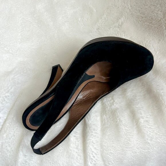MARNI Sculptured Heels Platform Suede Sandal sz US 7 /IT 37 $680 - Picture 3 of 7